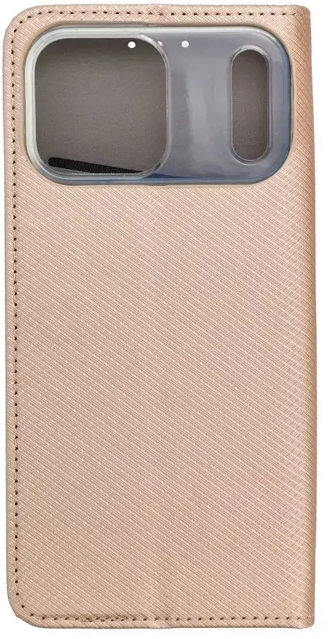 OEM atverčiamas dėklas, skirtas iPhone 17 PRO MAX / 18 PRO MAX, išmanusis dėklas, Book, auksinis