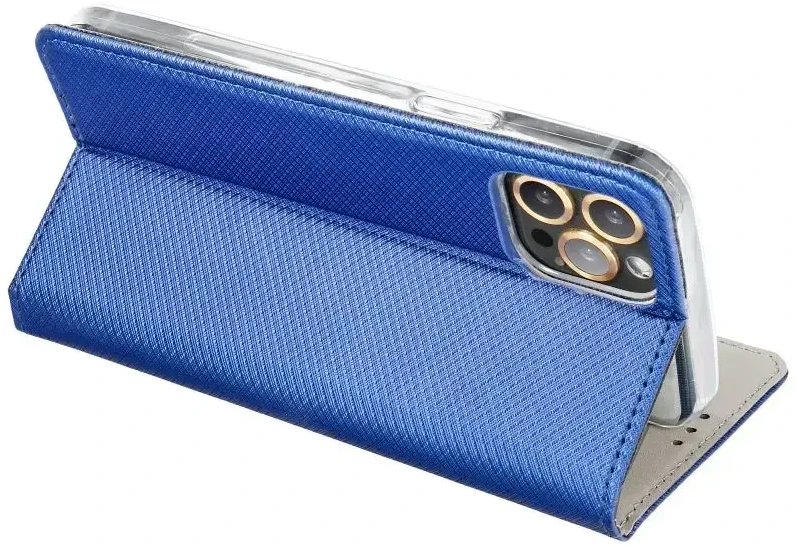 Atverčiamas dėklas, skirtas Realme C75 Smart Case Book, tamsiai mėlynas