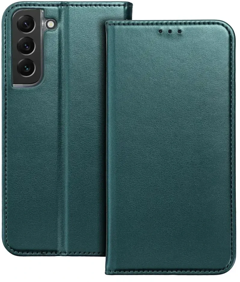 Oem Samsung S26 EDGE Smart Magneto atverčiamas dėklas tamsiai žalias