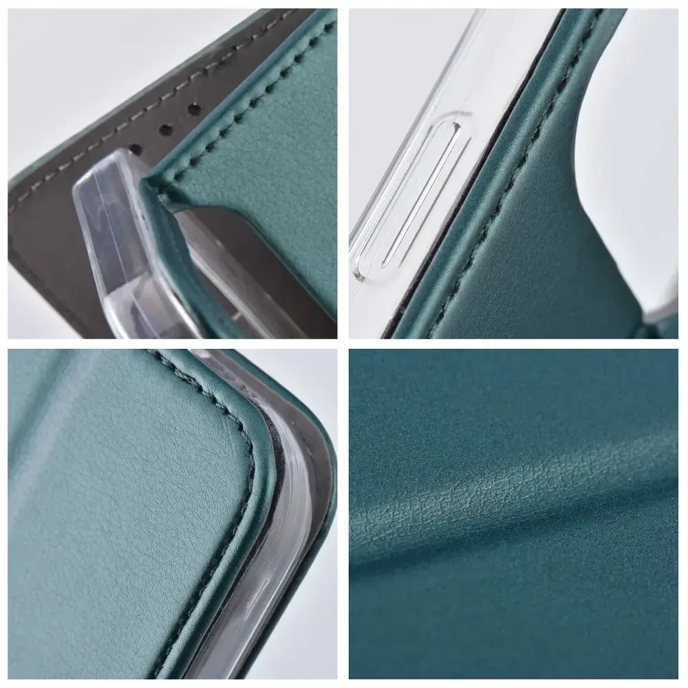 Oem Dėklas su atvartu Xiaomi Redmi NOTE 15 PRO PLUS 5G Smart Magneto tamsiai žalia