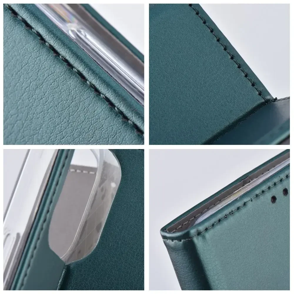 Oem Dėklas su atvartu Xiaomi Redmi NOTE 15 PRO PLUS 5G Smart Magneto tamsiai žalia