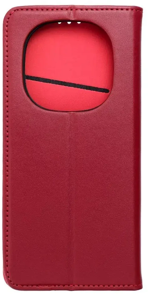 Oem SMART Pro Book leather dėklas skirtas Xiaomi Redmi Note 14 Pro 5G / 14 Pro PLUS 5G claret