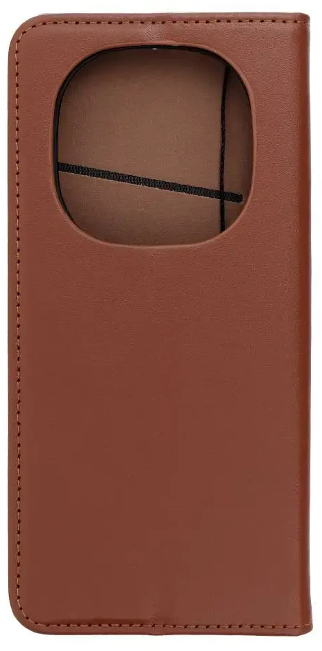 Oem SMART Pro Book leather dėklas skirtas Xiaomi Redmi Note 14 Pro 4G rudos spalvos