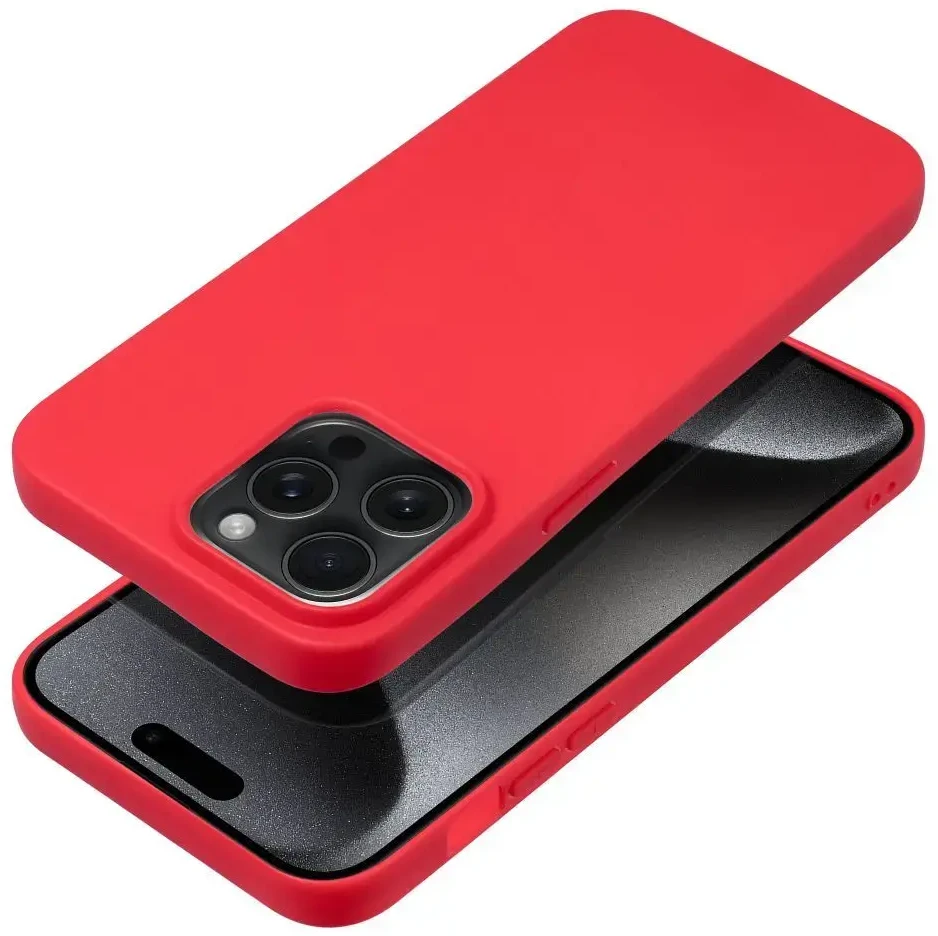 OEM dėklas, skirtas iPhone 15 PRO MAX, minkštas, raudonas
