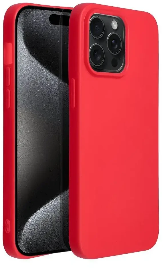 OEM dėklas, skirtas iPhone 15 PRO MAX, minkštas, raudonas