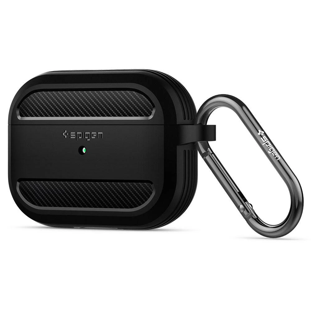 „Spigen Rugged Armor“ apsauginis dėklas, skirtas „AirPods Pro“, juodas