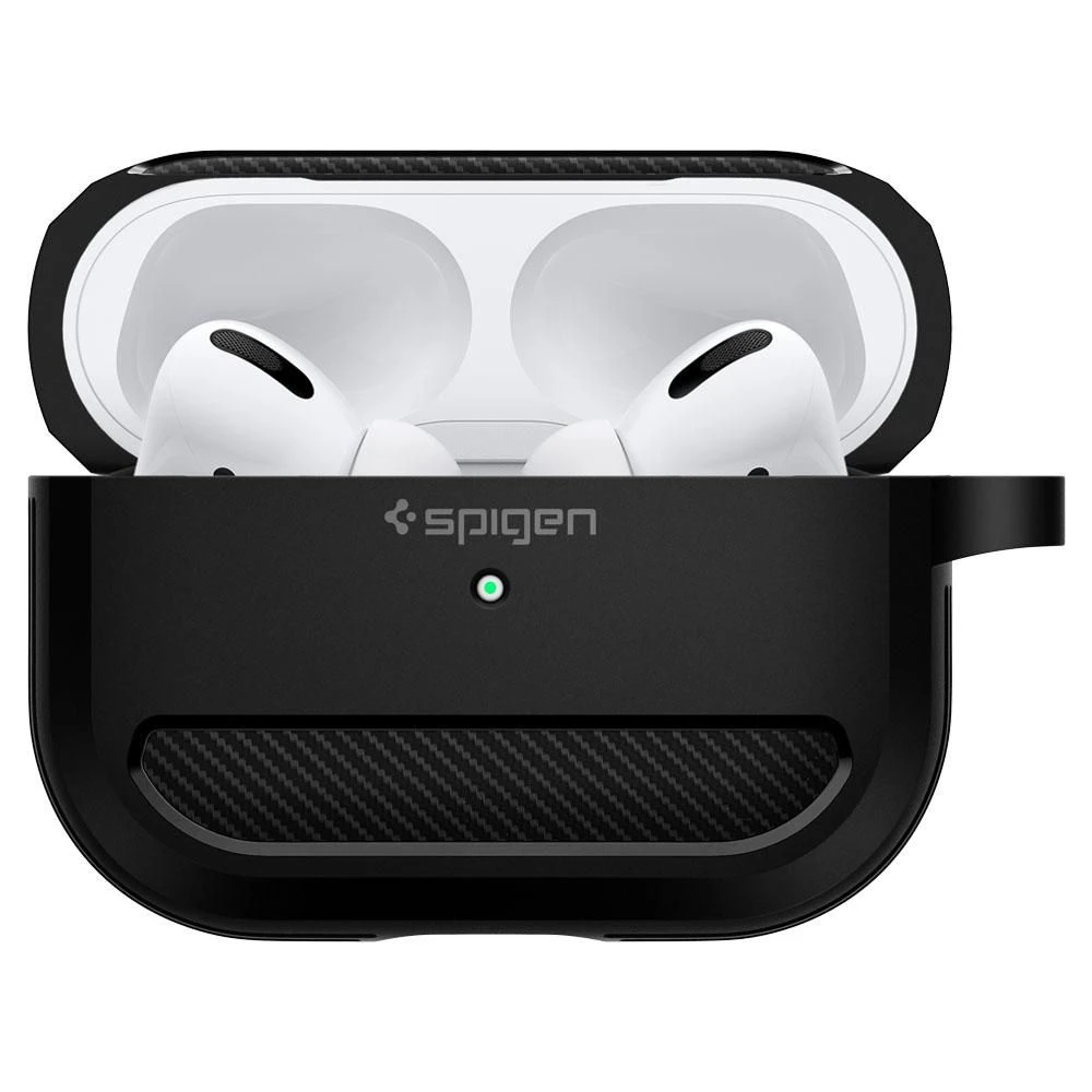 „Spigen Rugged Armor“ apsauginis dėklas, skirtas „AirPods Pro“, juodas