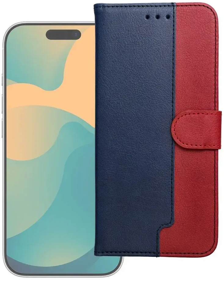 Oem Dėklas su klapką na Samsung A17 Split Book spalva tamsiai mėlyna-raudona