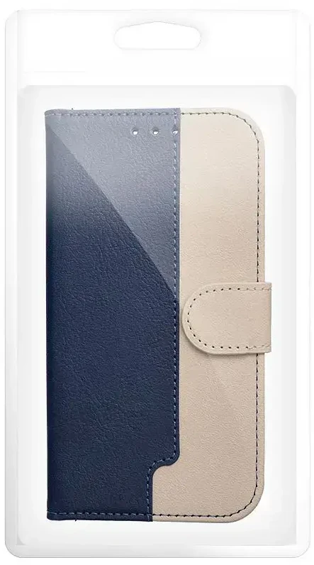 OEM atverčiamas dėklas, skirtas iPhone 17 PRO / 18 PRO, „Split Book“, tamsiai mėlynas ir kreminis