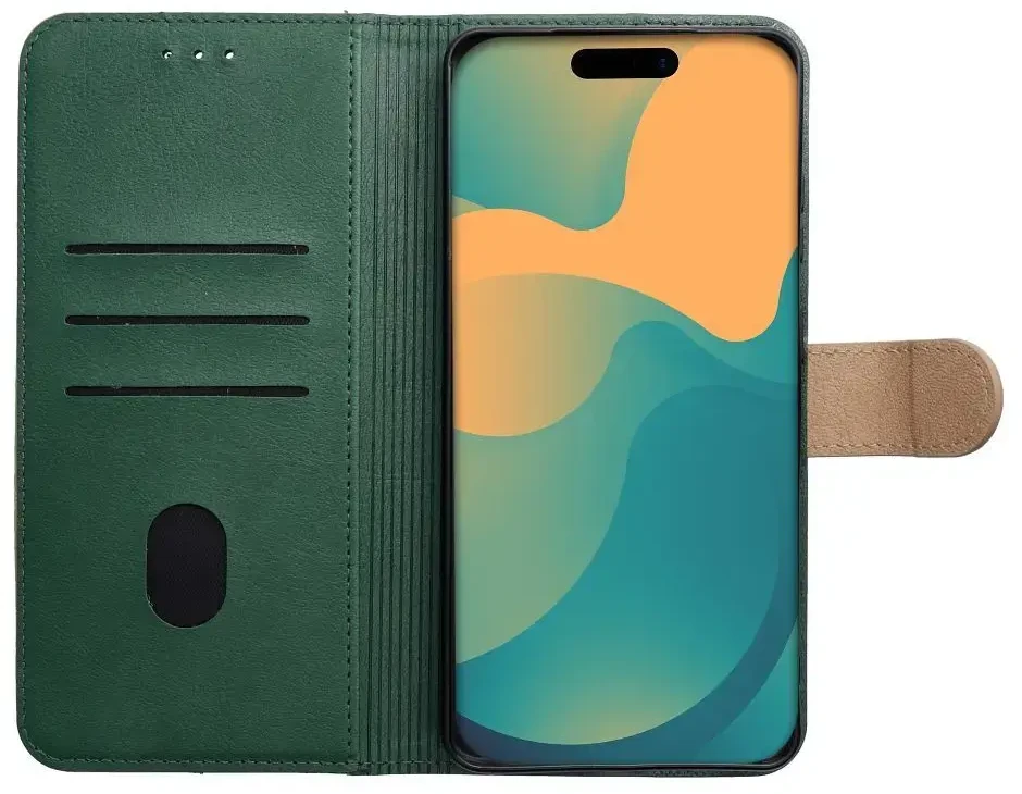 Oem Dėklas su klapką na Samsung A57 Split Book zielono-auksinė