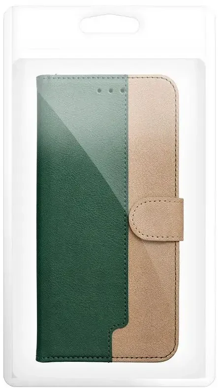 Oem Dėklas su klapką na Samsung A57 Split Book zielono-auksinė