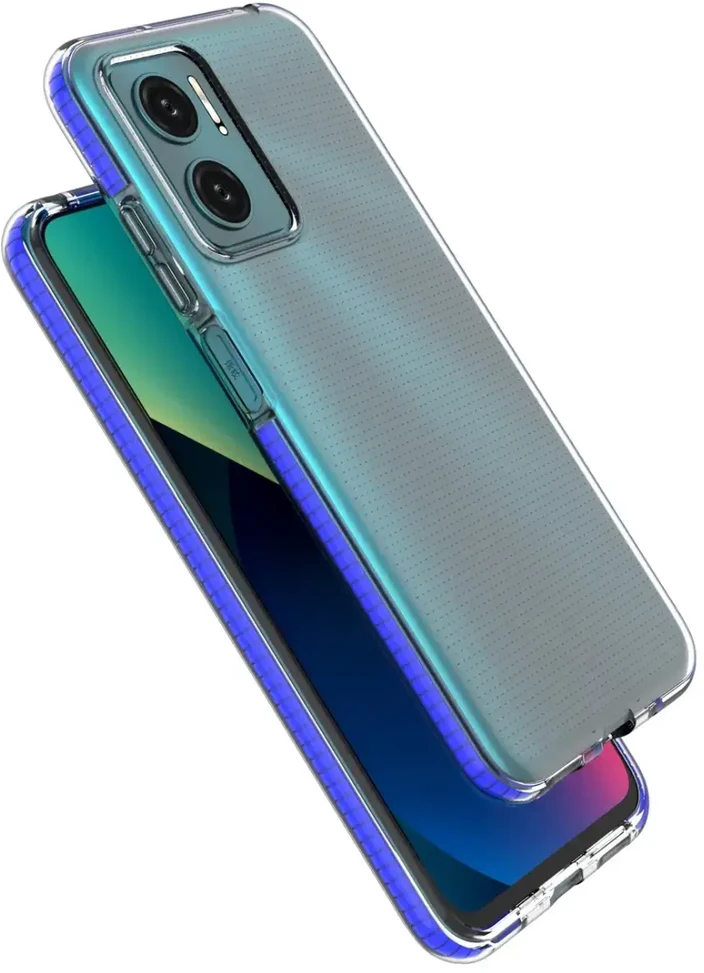 Hurtel Spring dėklas su spalvotu rėmeliu skirtas Xiaomi Redmi 10, šviesiai rožinis