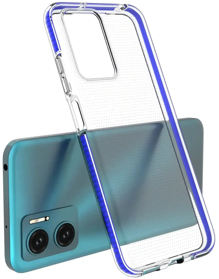 Hurtel Spring dėklas su spalvotu rėmeliu skirtas Xiaomi Redmi 10, šviesiai rožinis