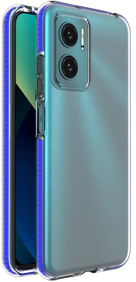 Hurtel Spring dėklas su spalvotu rėmeliu skirtas Xiaomi Redmi 10, tamsiai mėlynas