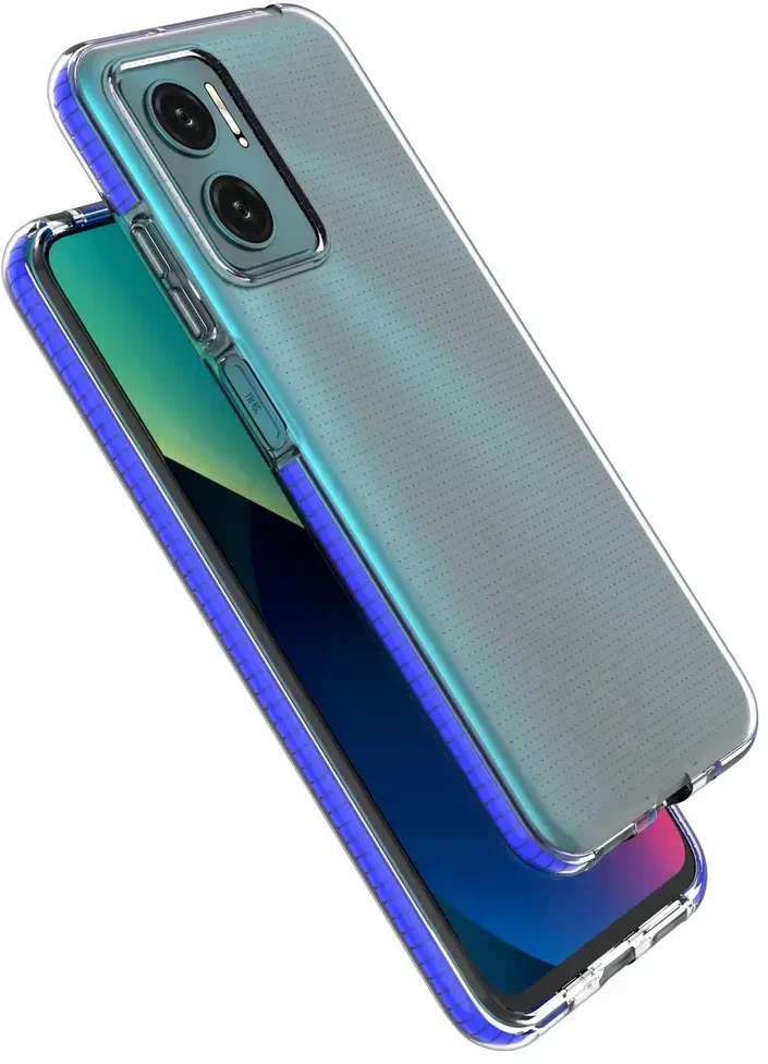 Hurtel Spring dėklas su spalvotu rėmeliu skirtas Xiaomi Redmi 10, tamsiai mėlynas