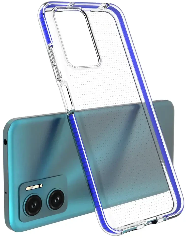 Hurtel Spring dėklas su spalvotu rėmeliu skirtas Xiaomi Redmi 10, tamsiai mėlynas