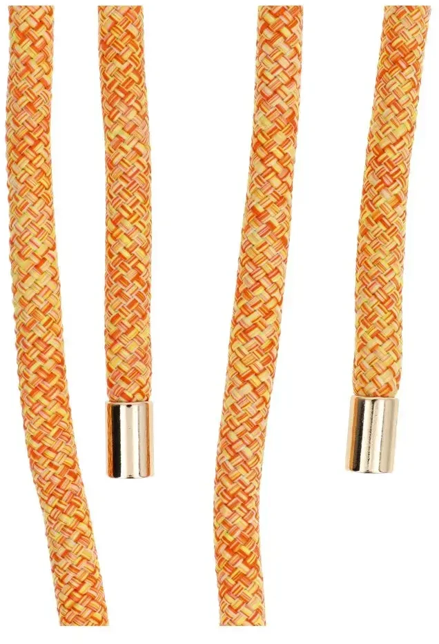 OEM SWING (8mm) telefono virvelė, reguliuojamo ilgio telefono pakabukas / laido ilgis 165cm (maks. 82,5cm kilpoje) / ant peties arba kaklo - oranžinis-baltas