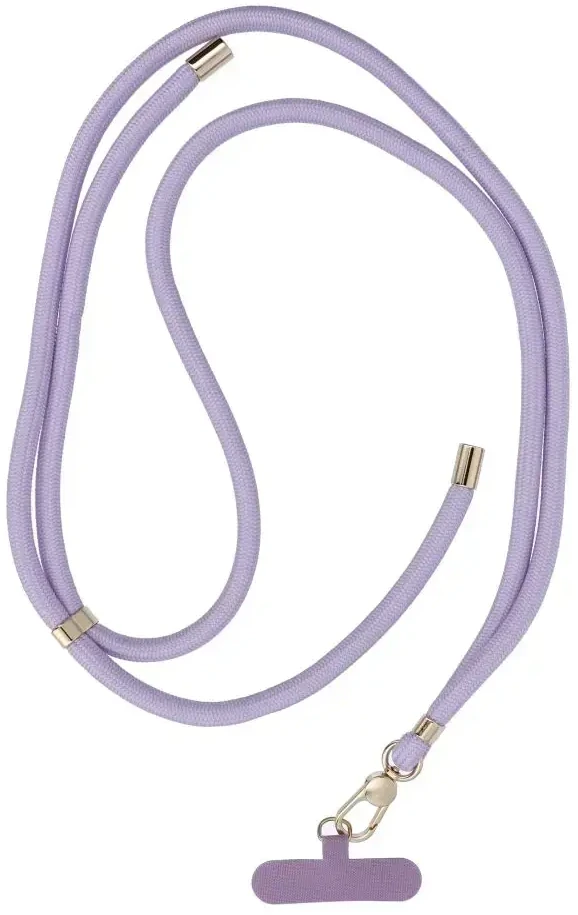 OEM SWING (8mm) telefono virvelė, reguliuojamo ilgio telefono pakabukas / laido ilgis 165cm (maks. 82,5cm kilpoje) / ant peties arba kaklo - violetinė