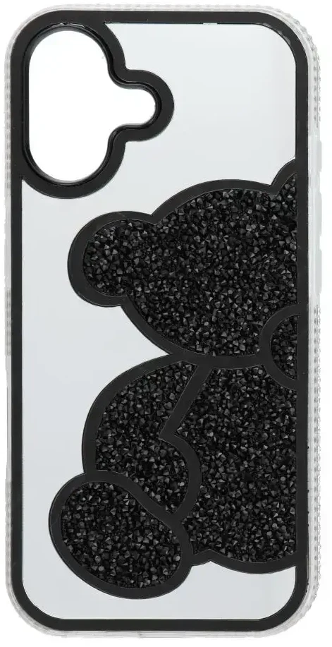 OEM dėklas, skirtas iPhone 17, juodas meškiukas