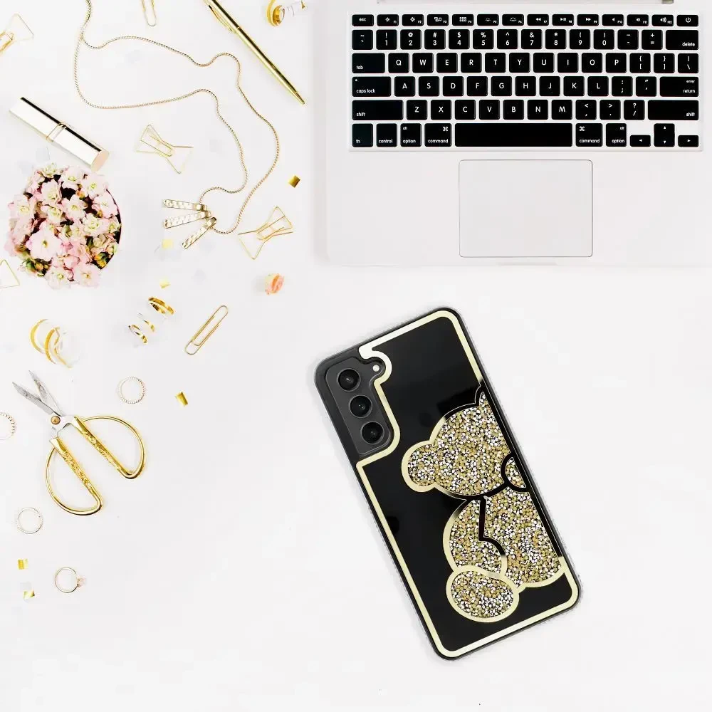 Oem TEDDY BEAR Dėklas skirtas Samsung Galaxy A26 5G aukso spalvos