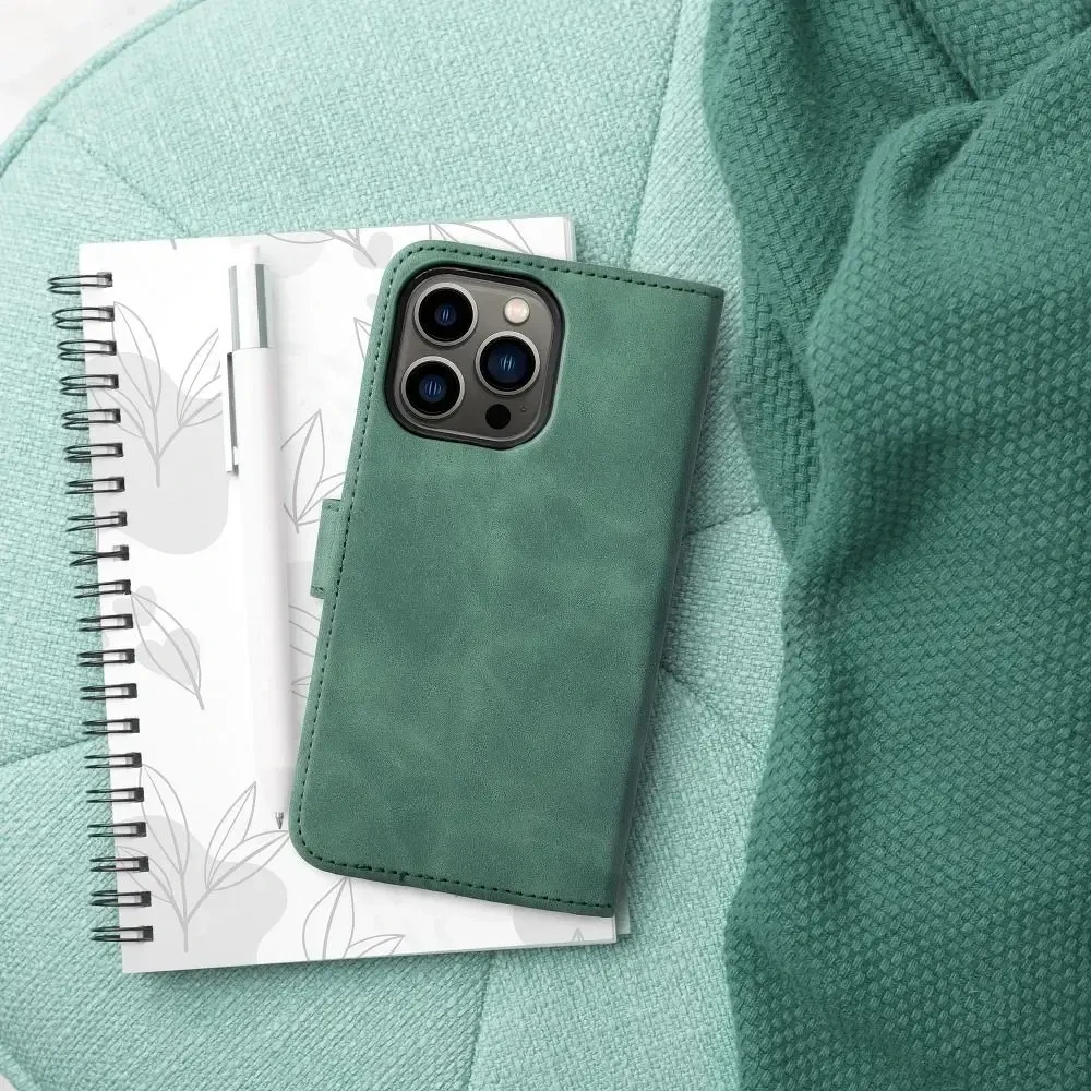 Forcell OEM atverčiamas dėklas iPhone 13 MINI Tender Book žalias