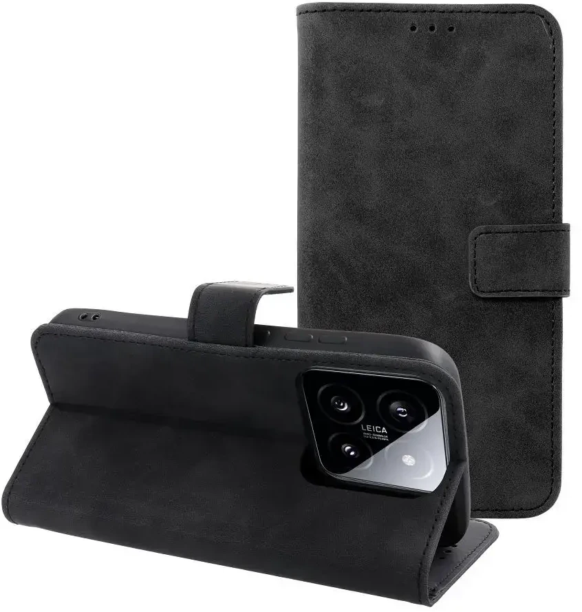 Oem TENDER Book Dėklas skirtas Xiaomi 14 juodos spalvos
