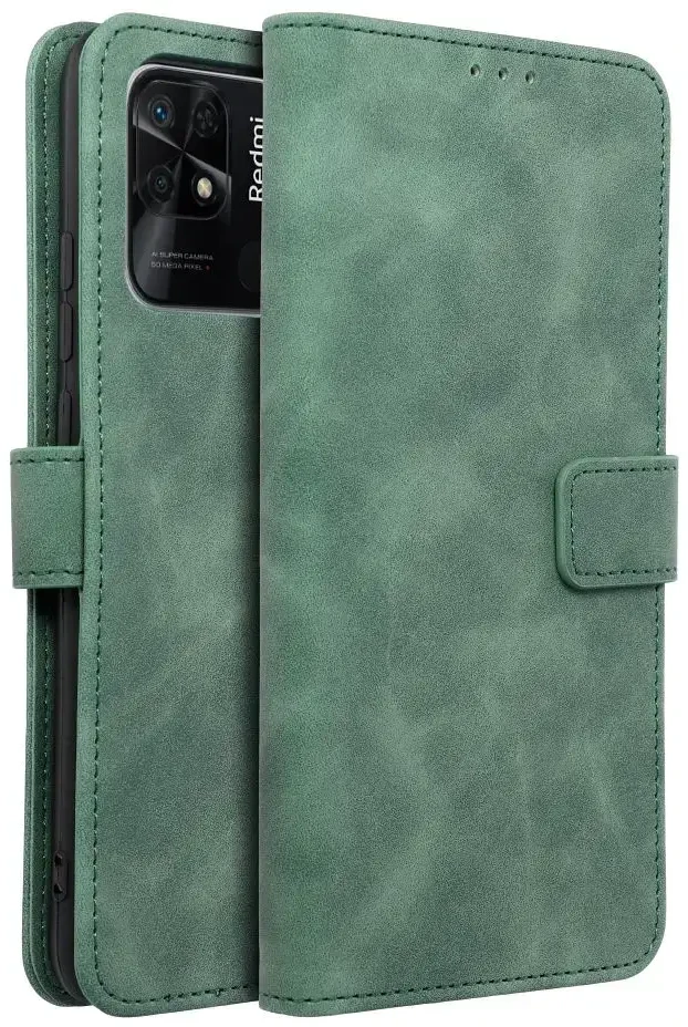 Oem TENDER Book Dėklas skirtas Xiaomi Redmi 10C žalios spalvos