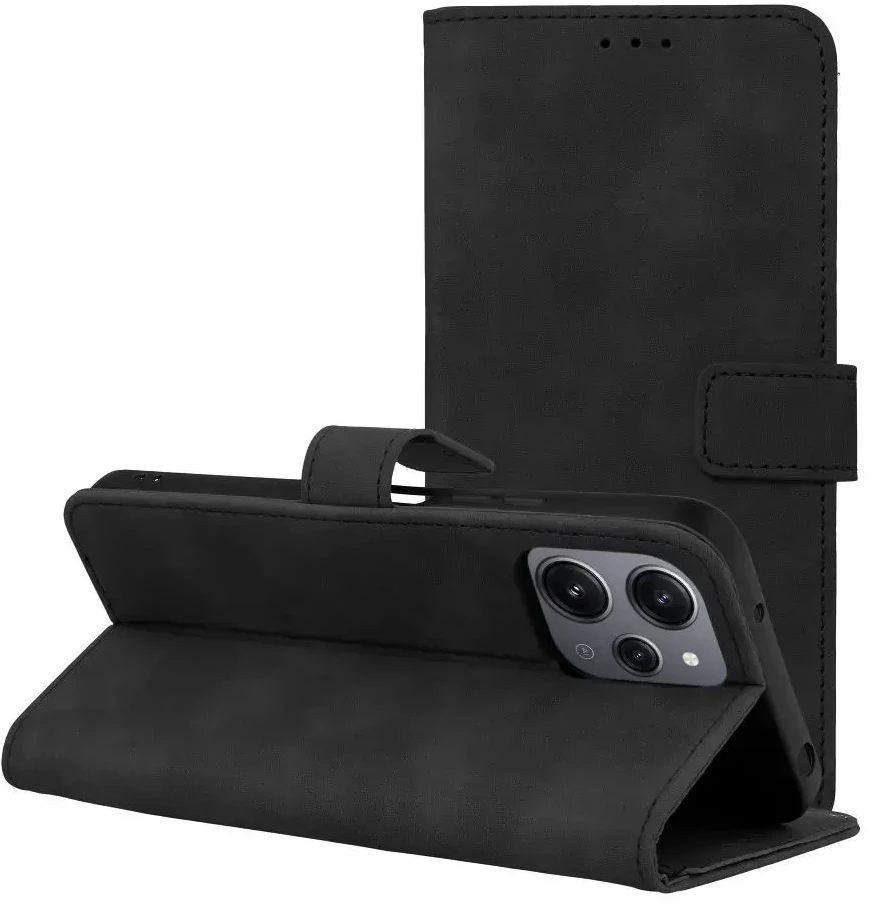 Forcell Oem TENDER Book Dėklas skirtas Xiaomi Redmi 12 4G / 12 5G juodos spalvos