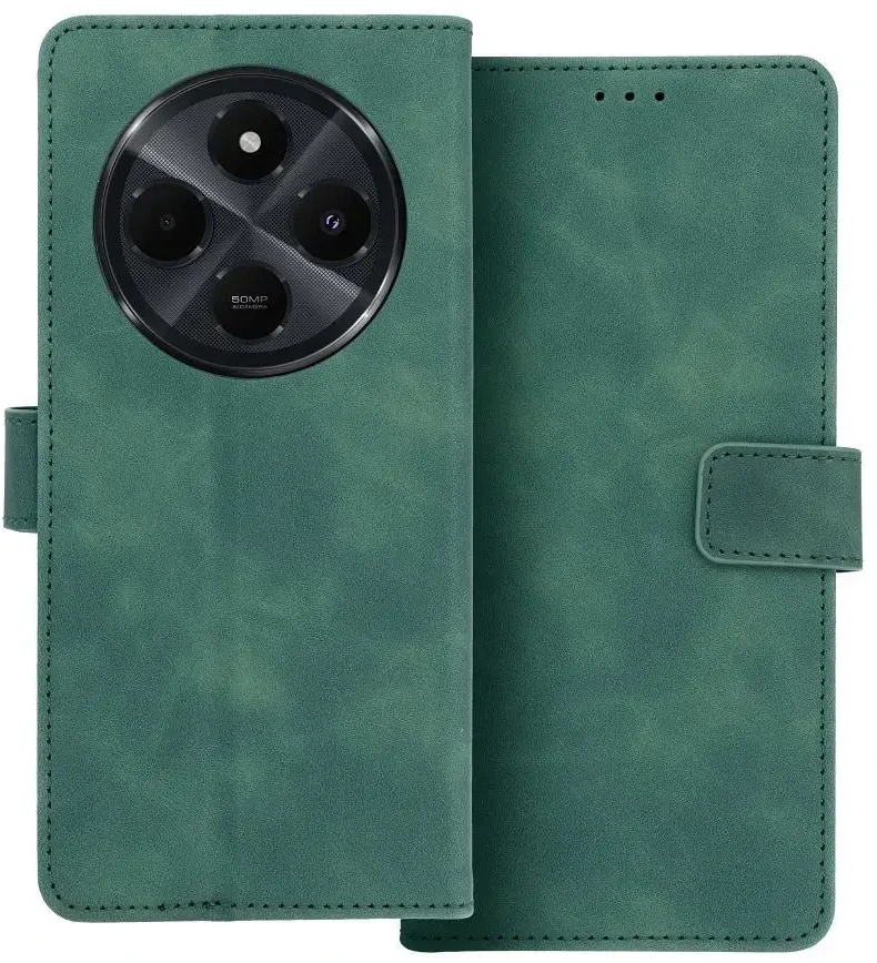 Oem TENDER Book dėklas skirtas Xiaomi Redmi 14C žalios spalvos