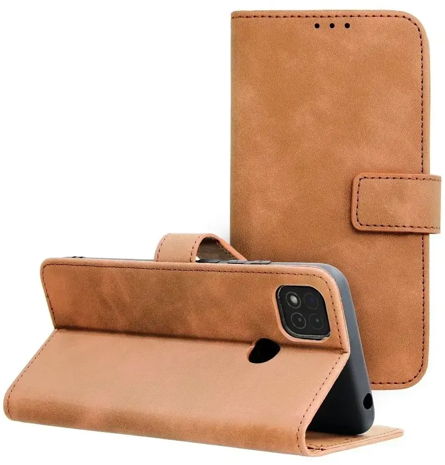Forcell Oem TENDER Book Dėklas skirtas Xiaomi Redmi 9C / 9C NFC rudos spalvos