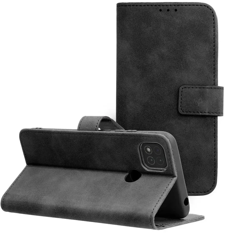 Forcell Oem TENDER Book dėklas skirtas Xiaomi Redmi 9C / 9C NFC juodos spalvos