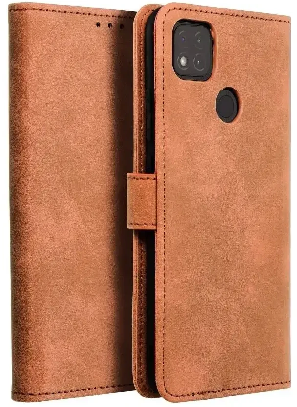 Forcell Oem TENDER Book Dėklas skirtas Xiaomi Redmi 9C / 9C NFC rudos spalvos