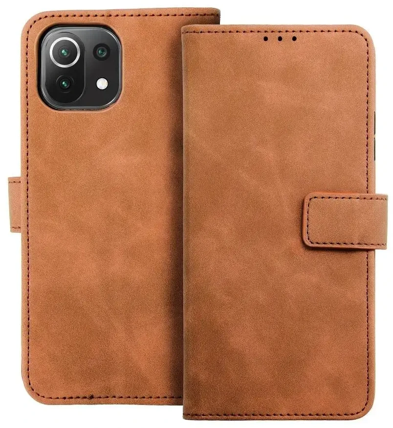 Forcell Oem TENDER Book Dėklas skirtas Xiaomi Redmi Note 10 / 10S rudos spalvos
