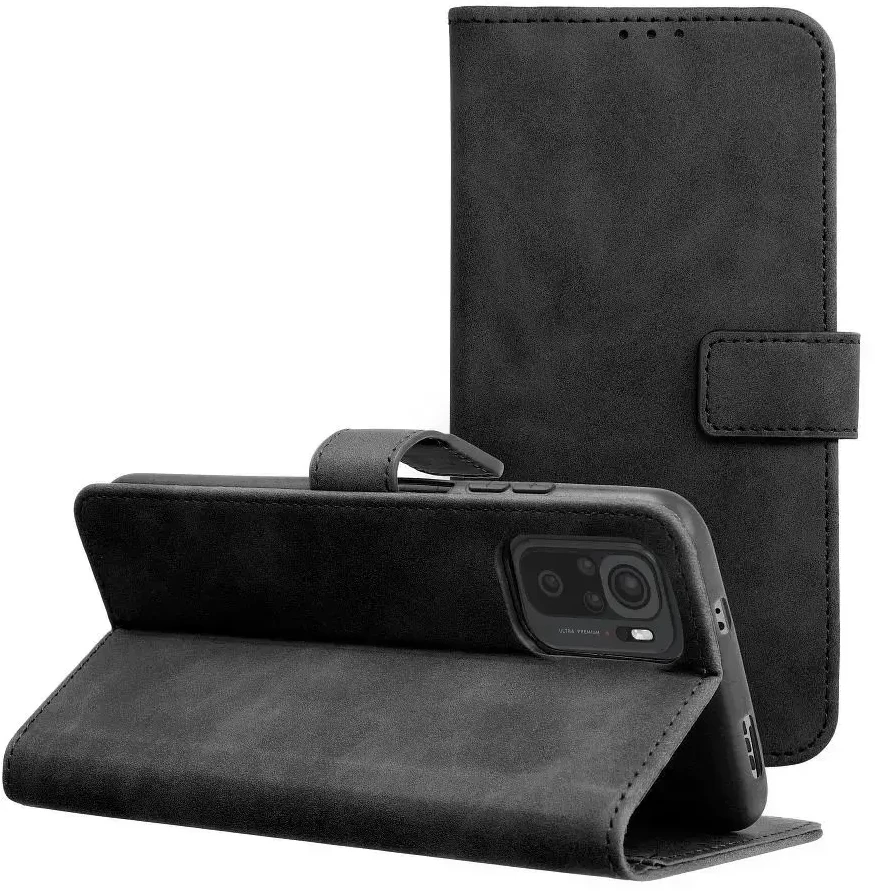 Forcell Oem TENDER Book Dėklas skirtas Xiaomi Redmi Note 10 / 10S juodos spalvos