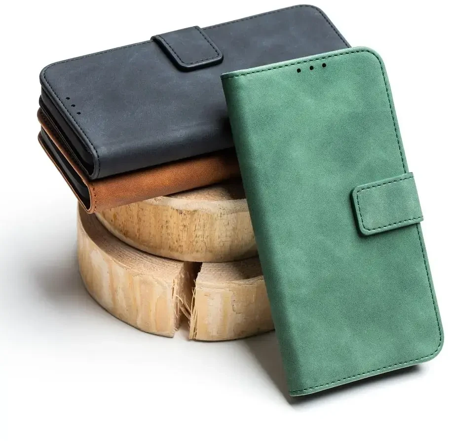 Oem Dėklas su klapką na Xiaomi Redmi NOTE 15 5G Tender Book žalia