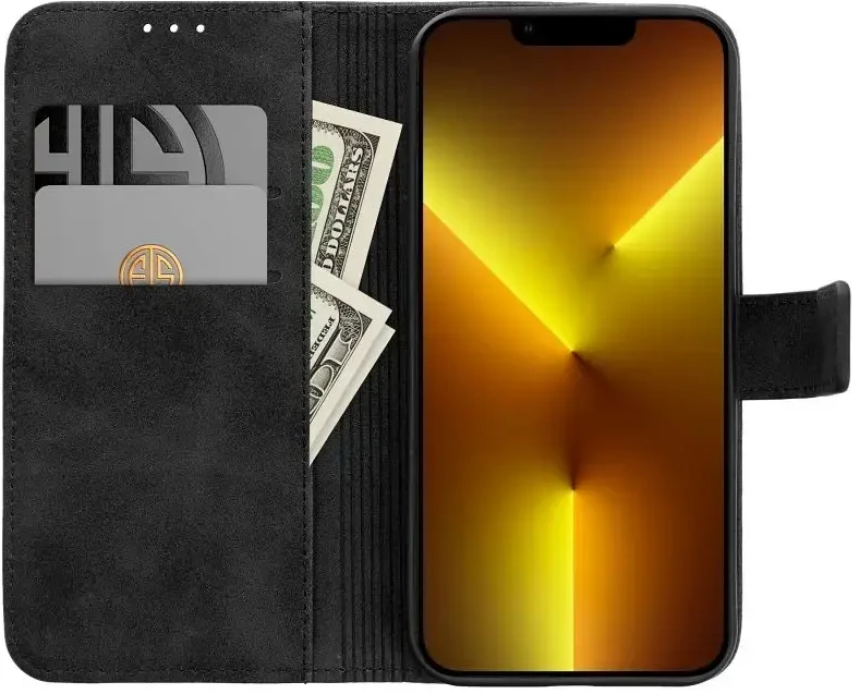Oem TENDER Book dėklas skirtas Xiaomi Redmi Note 14 4G (GLOBAL - 164,84mm x 78,15mm x 8,16mm) juodos spalvos