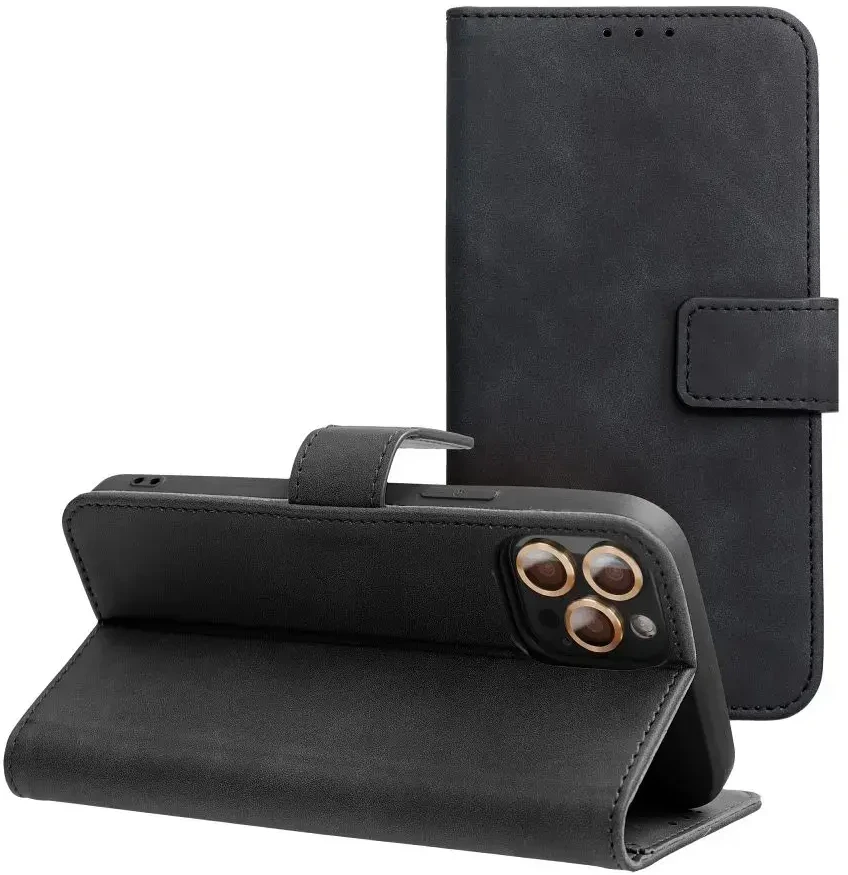 Oem TENDER Book dėklas skirtas Xiaomi Redmi Note 14 4G (GLOBAL - 164,84mm x 78,15mm x 8,16mm) juodos spalvos