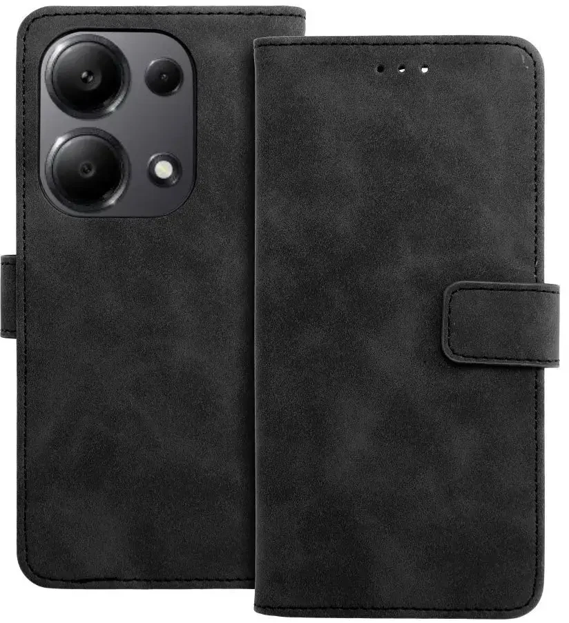 Forcell Oem TENDER Book Dėklas skirtas Xiaomi Redmi Note 13 Pro 4G / POCO M6 Pro 4G juodos spalvos