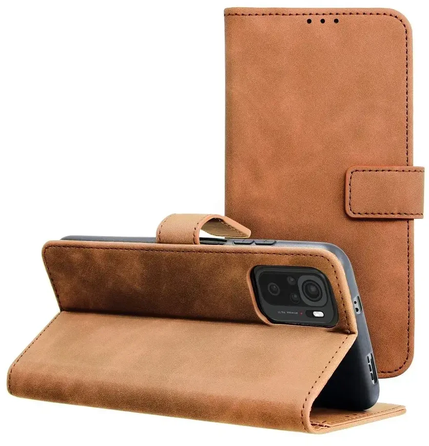 Forcell Oem TENDER Book dėklas skirtas Xiaomi Redmi Note 11 Pro / 11 Pro 5G rudos spalvos