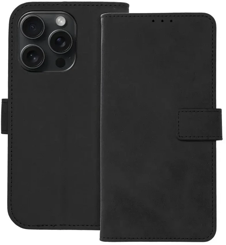 OEM atverčiamas dėklas iPhone 15 PRO Tender Book juodas