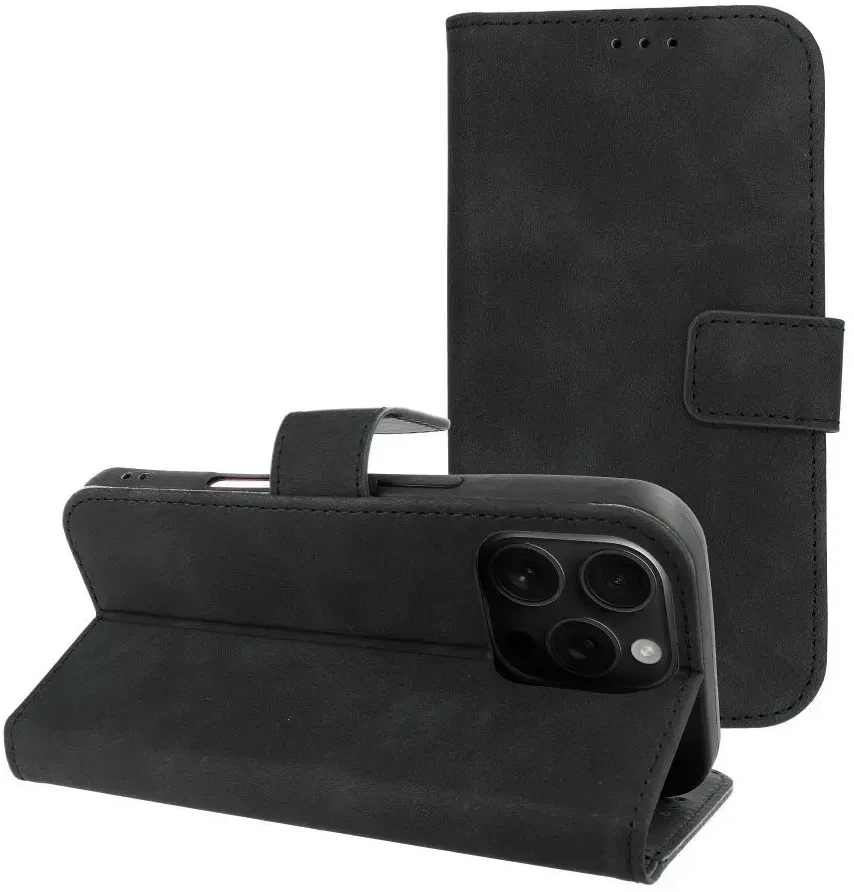 OEM atverčiamas dėklas iPhone 16 PRO Tender Book juodas