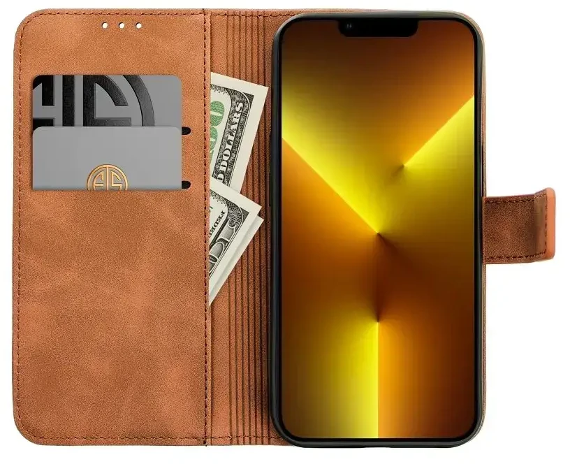 Oem Dėklas su klapką na Samsung A37 5G Tender Book ruda