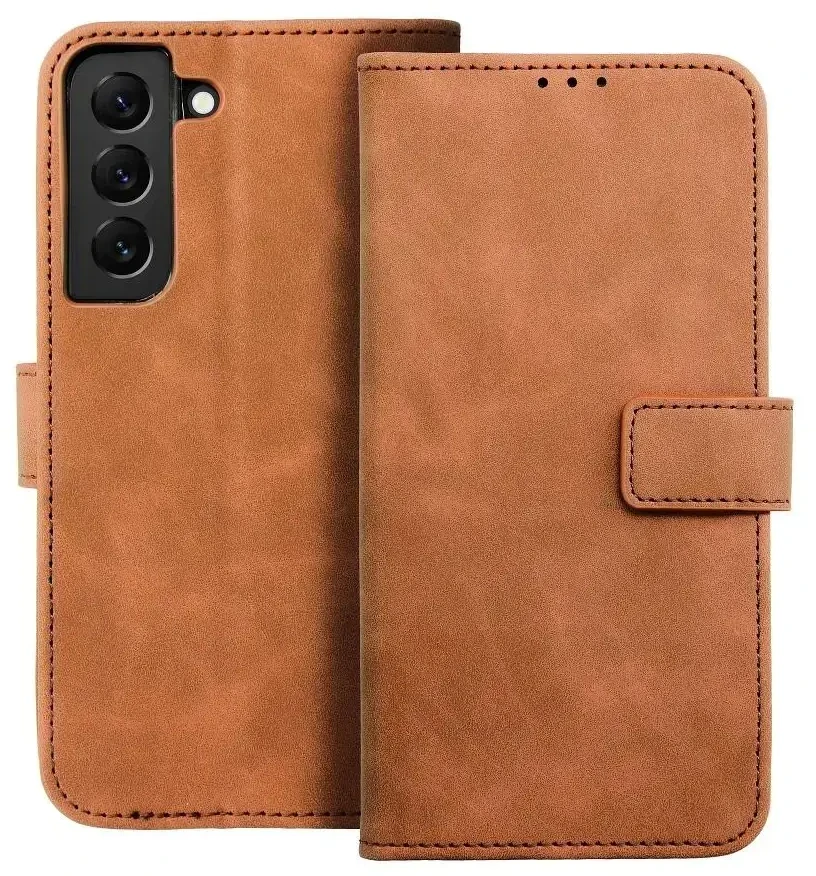Forcell Oem TENDER Book Dėklas skirtas Samsung Galaxy A12 / M12 rudos spalvos