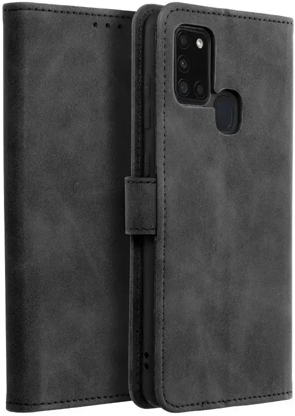 Forcell Oem TENDER Book dėklas skirtas Samsung Galaxy A21s juodos spalvos