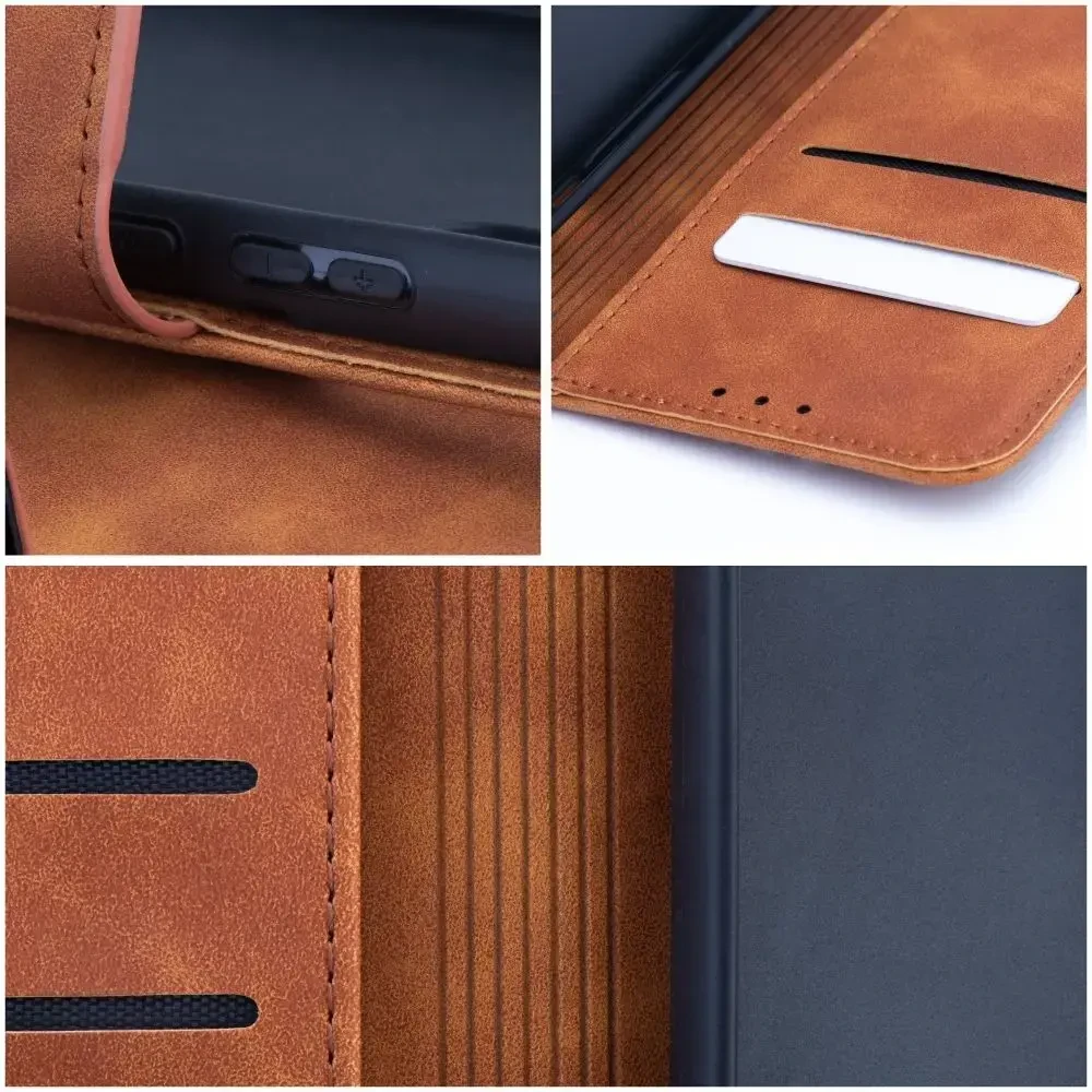 Forcell Oem TENDER Book Dėklas skirtas Samsung Galaxy A12 / M12 rudos spalvos