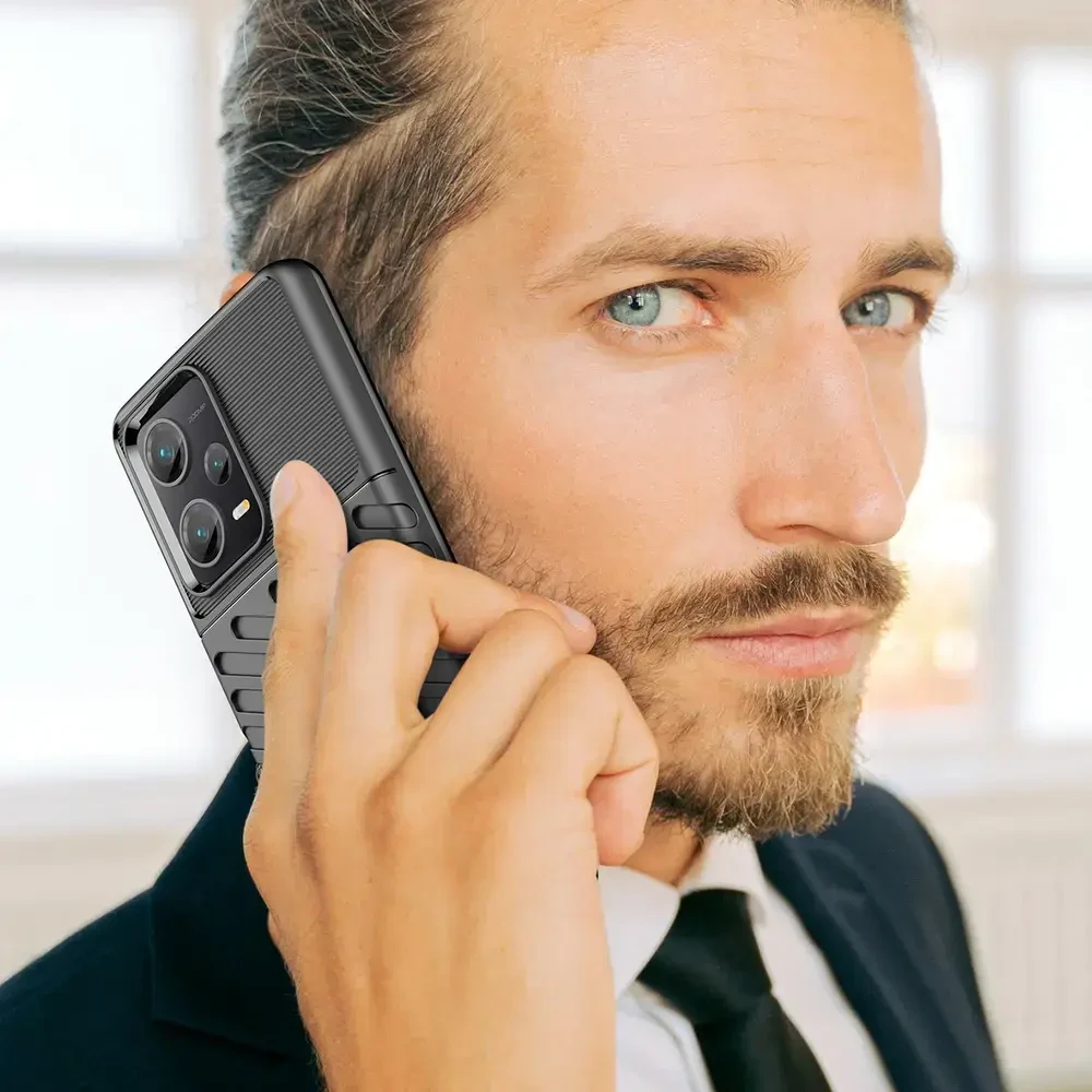 Hurtel Thunder Xiaomi Redmi Note 12 Pro+ silikoninis armor dėklas telefonui juodos spalvos