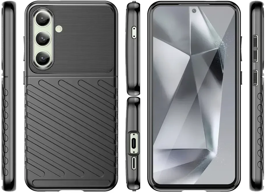 Hurtel Thunder Case Samsung Galaxy S24 FE dėklas telefonui juodos spalvos