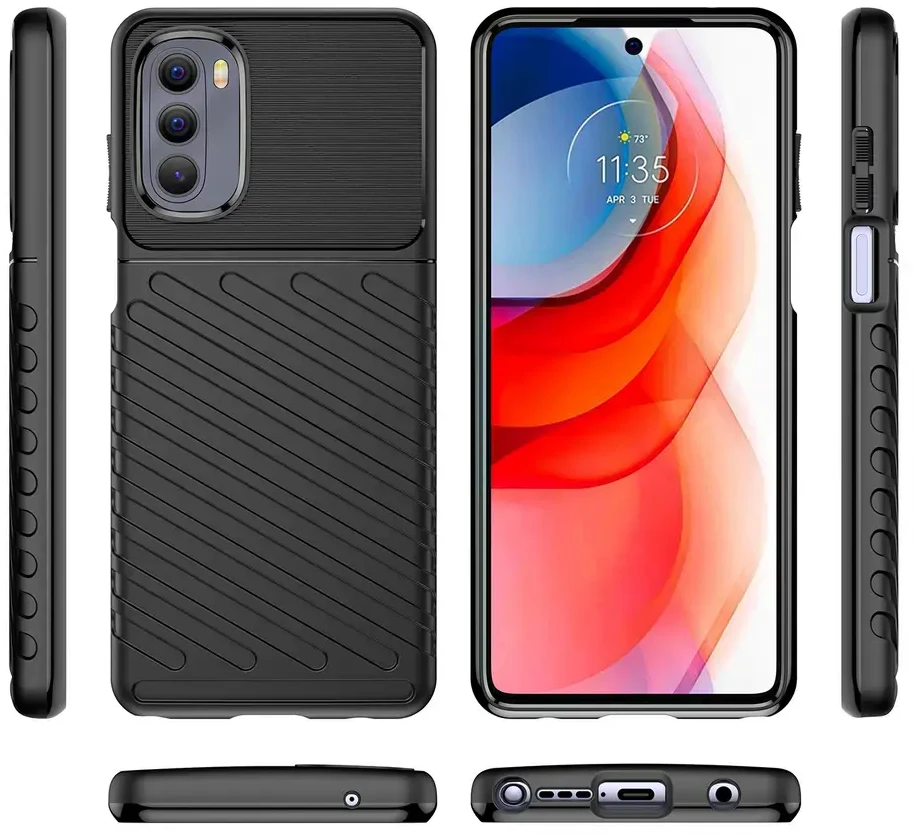 Hurtel Thunder dėklas skirtas Motorola Moto G Stylus 2022, juodas