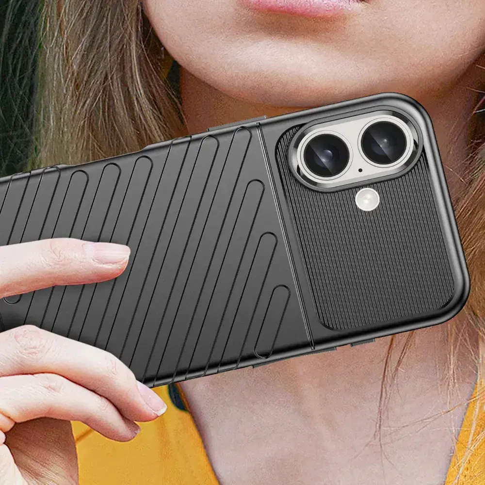 Hurtel Thunder Apple iPhone 16 silikoninis – dėklas telefonui mėlynos spalvos