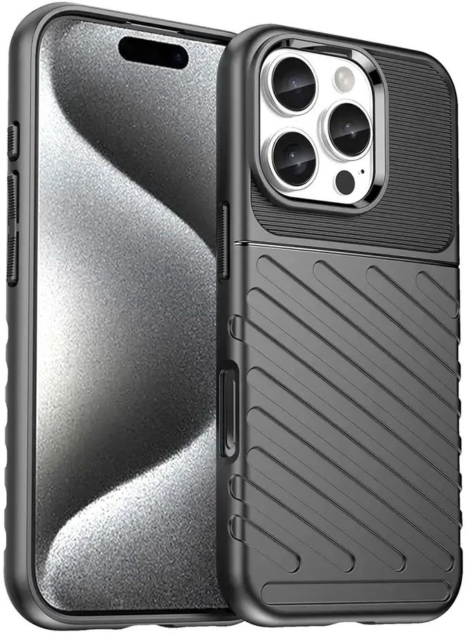 Hurtel Thunder Apple iPhone 16 Pro Max silikoninis – dėklas telefonui mėlynos spalvos